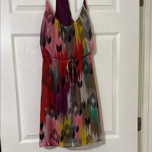 Multicolor Chevron Pattern Dress